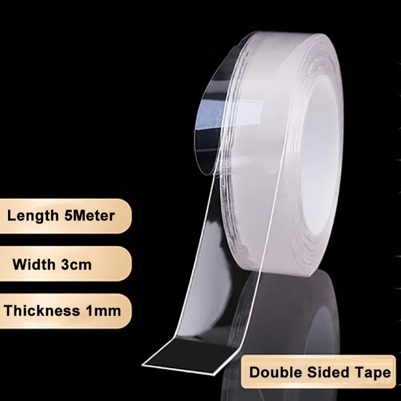 1/2/3/5Meter Nano Tape Double-Sided Adhesive Tape Transparent NoTrace Reusable Waterproof Self Adhesive Anti-slip Tape Wall Glue